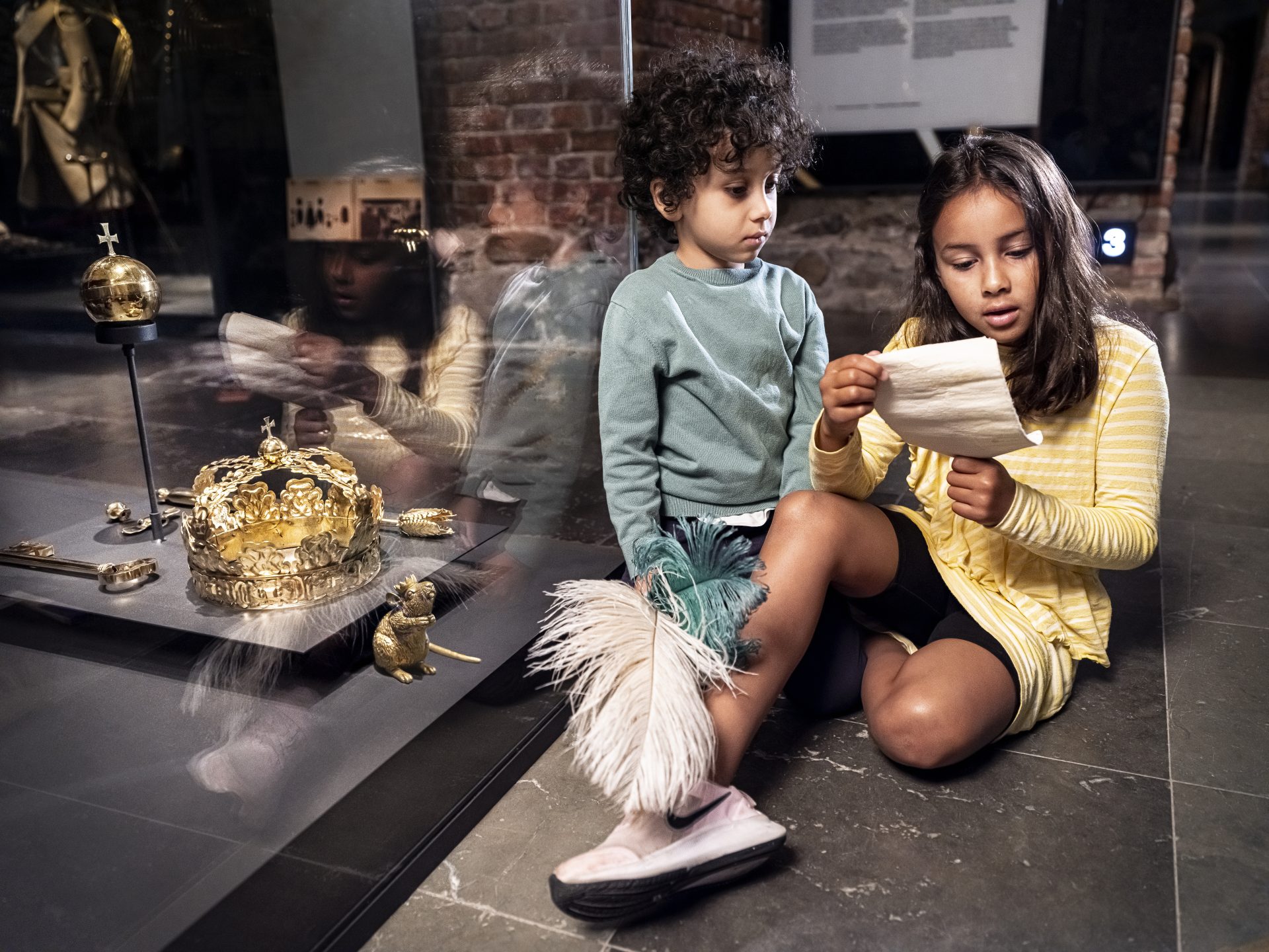 Children playing in the exhibitions