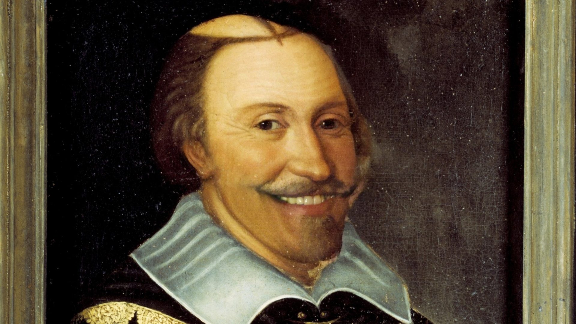 Porträtt av Karl IX som ler.