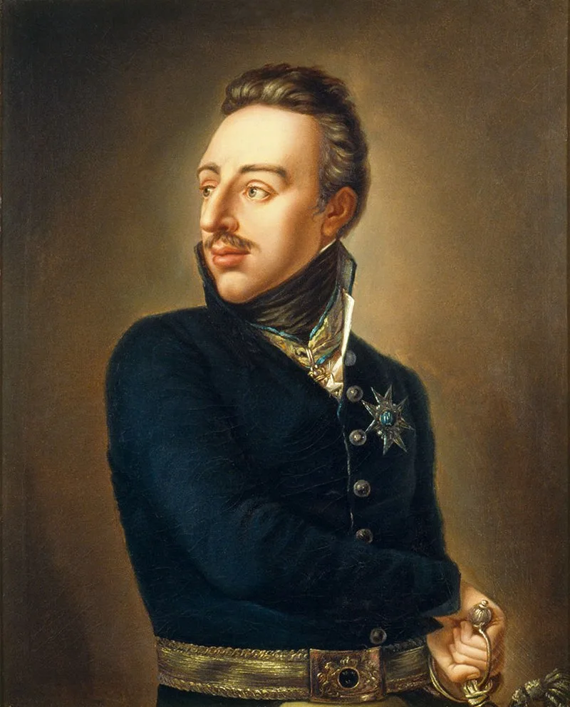 Porträtt av Gustav VI Adolf.