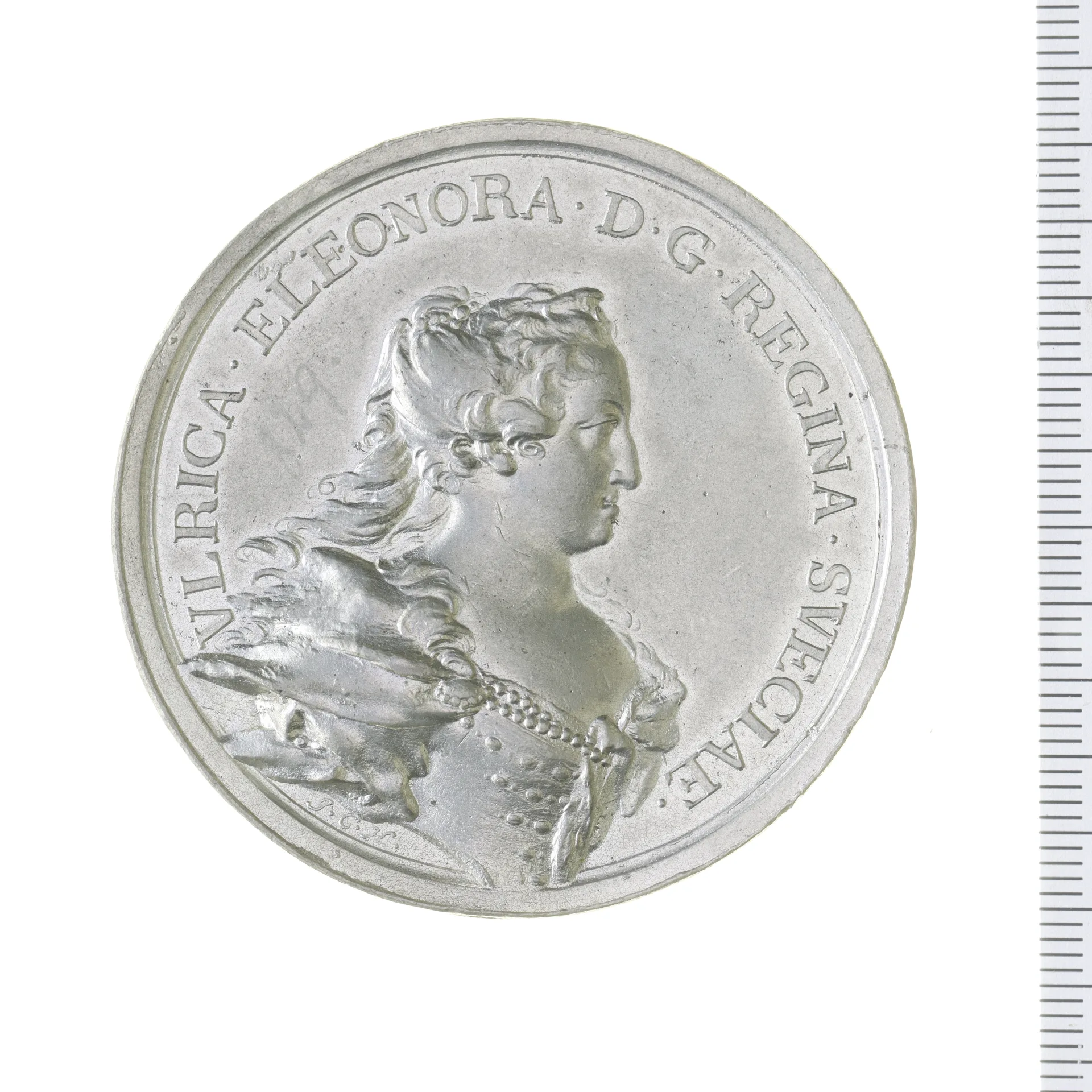 Kröningsmedalj till regent Ulrika Eleonora